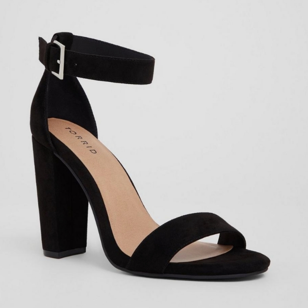 TORRID TWO STRAP TAPERED HEEL SANDAL SIZE 8.5 WIDE - Picture 2 of 12